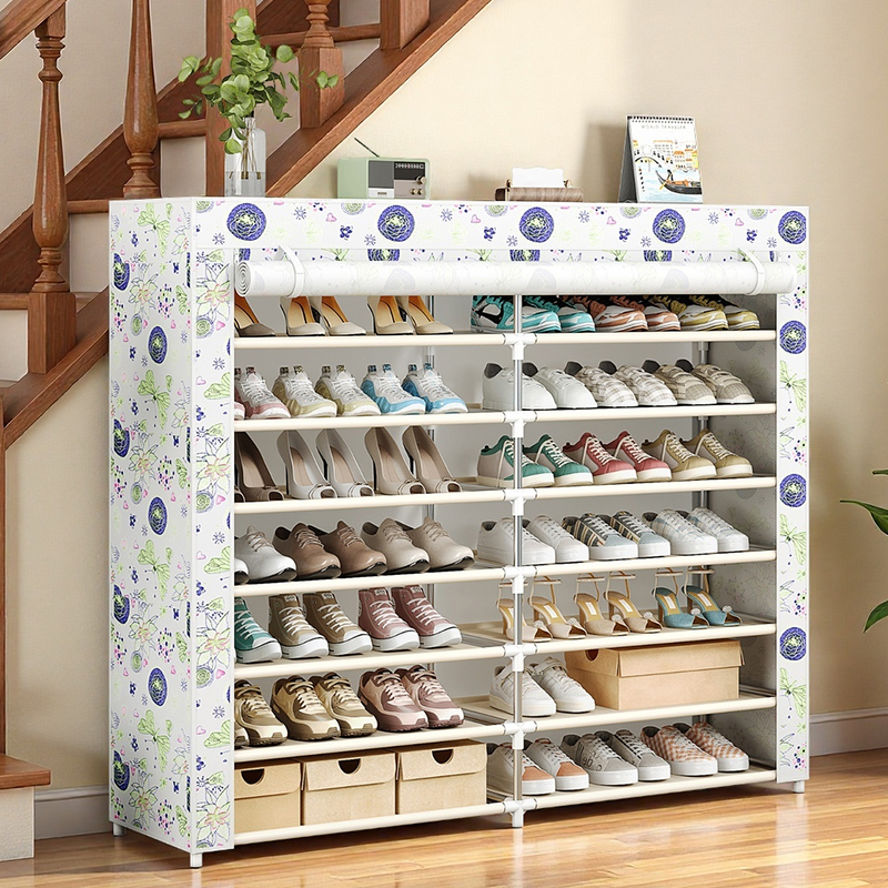 简易宿舍鞋柜鞋架子多层家用卧室省空间外罩加厚防尘门口玄关收纳