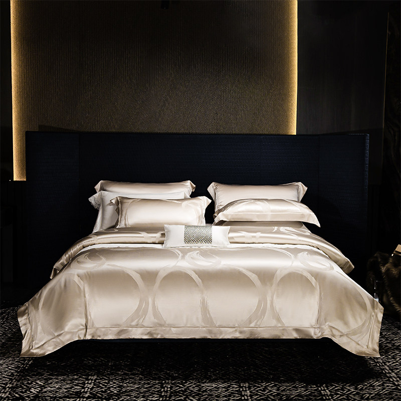 夏季冰丝凉感四件套轻奢高级感床单被套真丝天丝床笠欧式床上用品