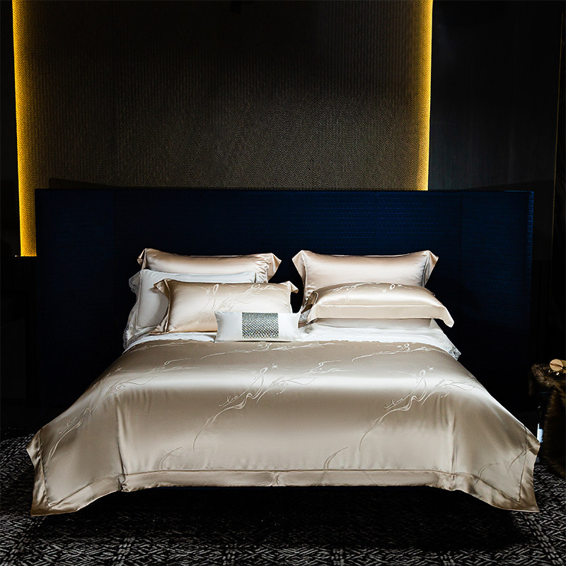 欧式高档重磅25姆米冰丝天丝床单四件套夏季水洗轻奢裸睡床上用品