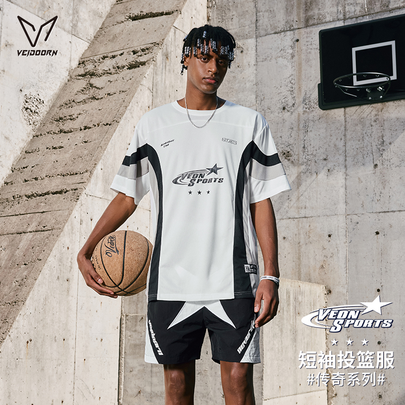 维动短袖传奇投篮服T恤男美式篮