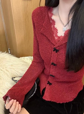 安璃 秋冬季新款时髦洋气百搭显瘦撞色假两件针织衫打底毛衣女潮