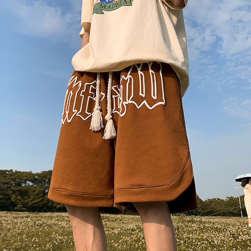 欧美发泡麻绳短裤男夏季i