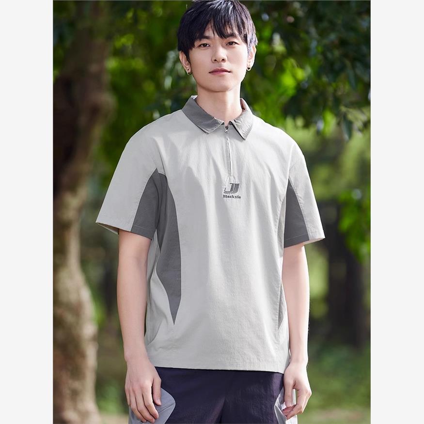 冰丝短袖POLO衫男士潮牌