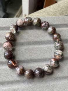 11毫米天然幽灵异象 铁皮聚宝盆满天星千层塔幽灵水晶石手链手串