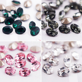 奥地利水晶4128尖底异形钻椭圆形迷你酒神包补钻美甲diy奥钻配件