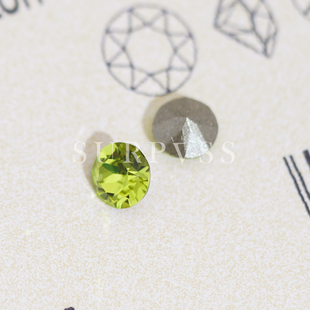 施家进口奥地利水晶1088尖底圆钻180款 美甲钻球堆钻拼钻337柑橘绿