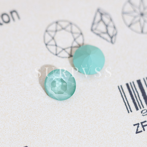 正品奥钻奥地利水晶美甲1088尖底圆钻娃娃公仔DIY堆钻L115S薄荷绿