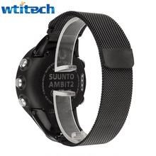 适用颂拓Suunto Ambit3 Sport/Run/Peak拓野三珠米兰不锈钢表带