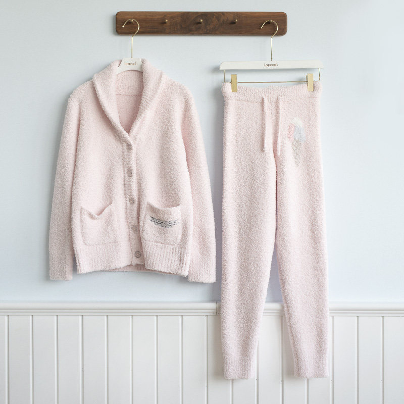 LE PEACH SAUCE JAPANESE ICE CREAM SOFT ANNIVERSARY LIMITED CANDY COLOR CARDIGAN SUIT MACARONS CONES HOME SERVICE