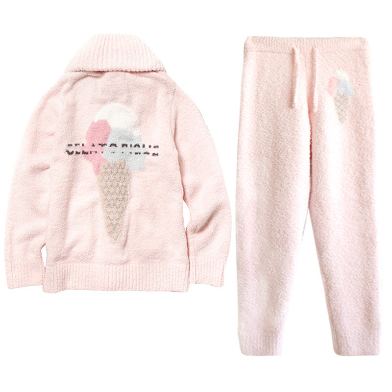 LE PEACH SAUCE JAPANESE ICE CREAM SOFT ANNIVERSARY LIMITED CANDY COLOR CARDIGAN SUIT MACARONS CONES HOME SERVICE