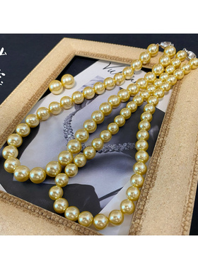 女复古倪妮正圆珍珠耳钉项链包邮