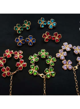 女镀金欧美复古耳钉耳环手链包邮