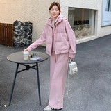 25冬新羽绒马甲+加绒卫衣外套+阔腿裤三件套170-2580-P310-K458，女装套装/套裙，浙宝170