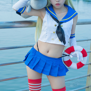 舰娘岛风COS水手服装动漫cosplay女装全套舰队套装制服现货送筒袜
