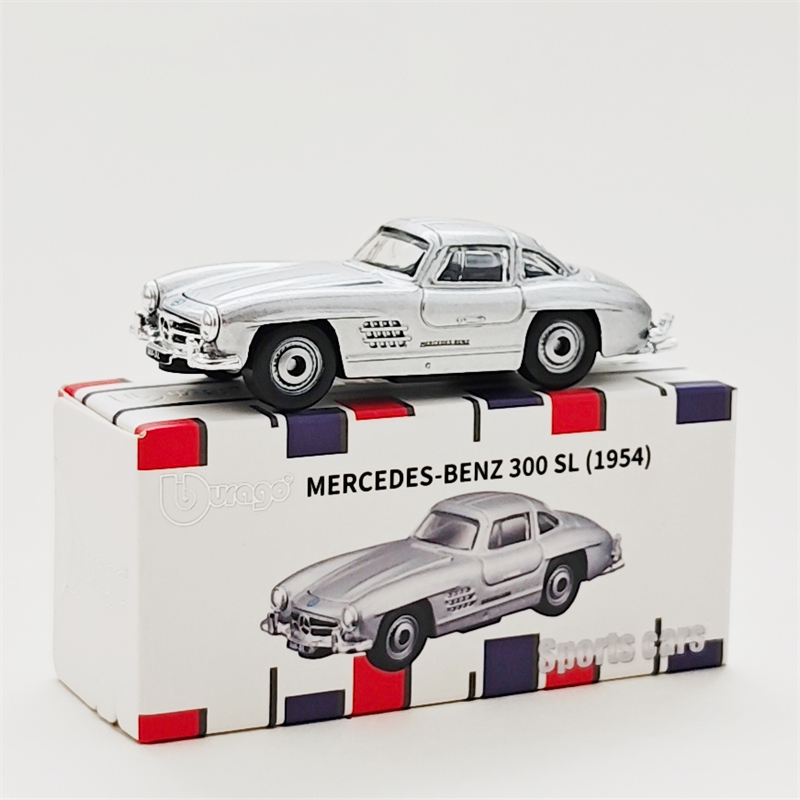 正版授权比美高1:64奔驰300SL合金车模型精品收藏摆件玩具车男孩