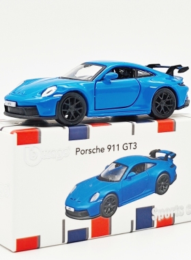 正版授权比美高1/64 保时捷 911 GT3跑车合金车模型精品收藏摆件