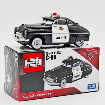 正版多美卡合金车赛车总动员C-09警长车模型玩具车男孩小汽车收藏