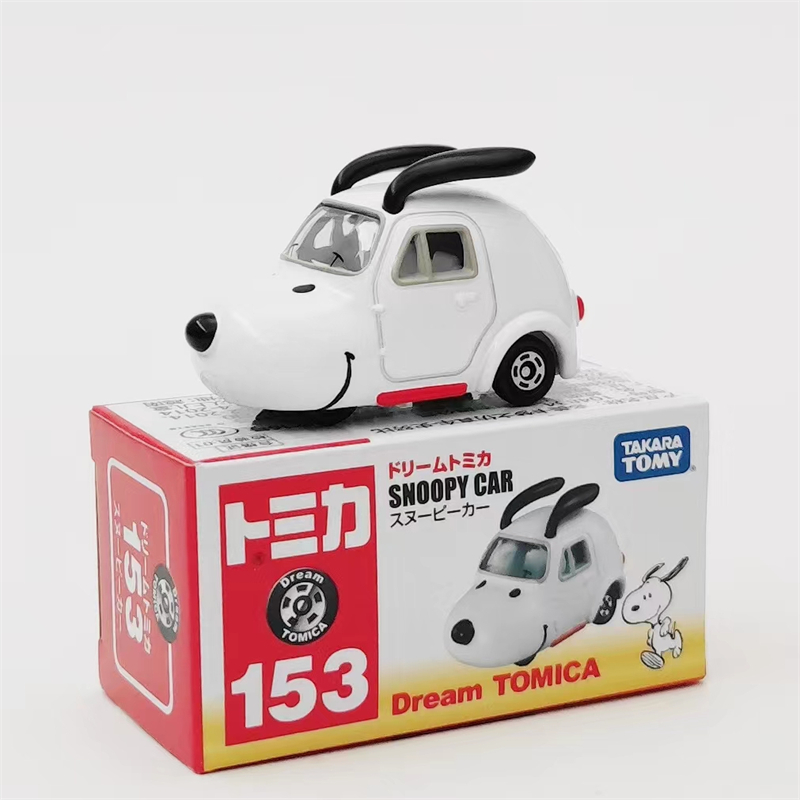 TOMY多美卡史努比摆件小汽车模型合金仿真收藏儿童玩具车男孩礼物
