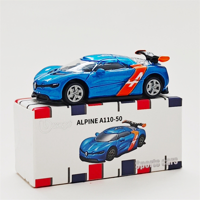 正版授权比美高1:64雷诺ALPINE概念车合金车模型精品收藏摆件玩具
