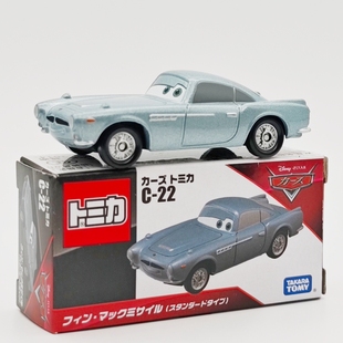 正版多美卡合金车赛车总动员C-22麦克飞弹模型玩具车男孩收藏摆件