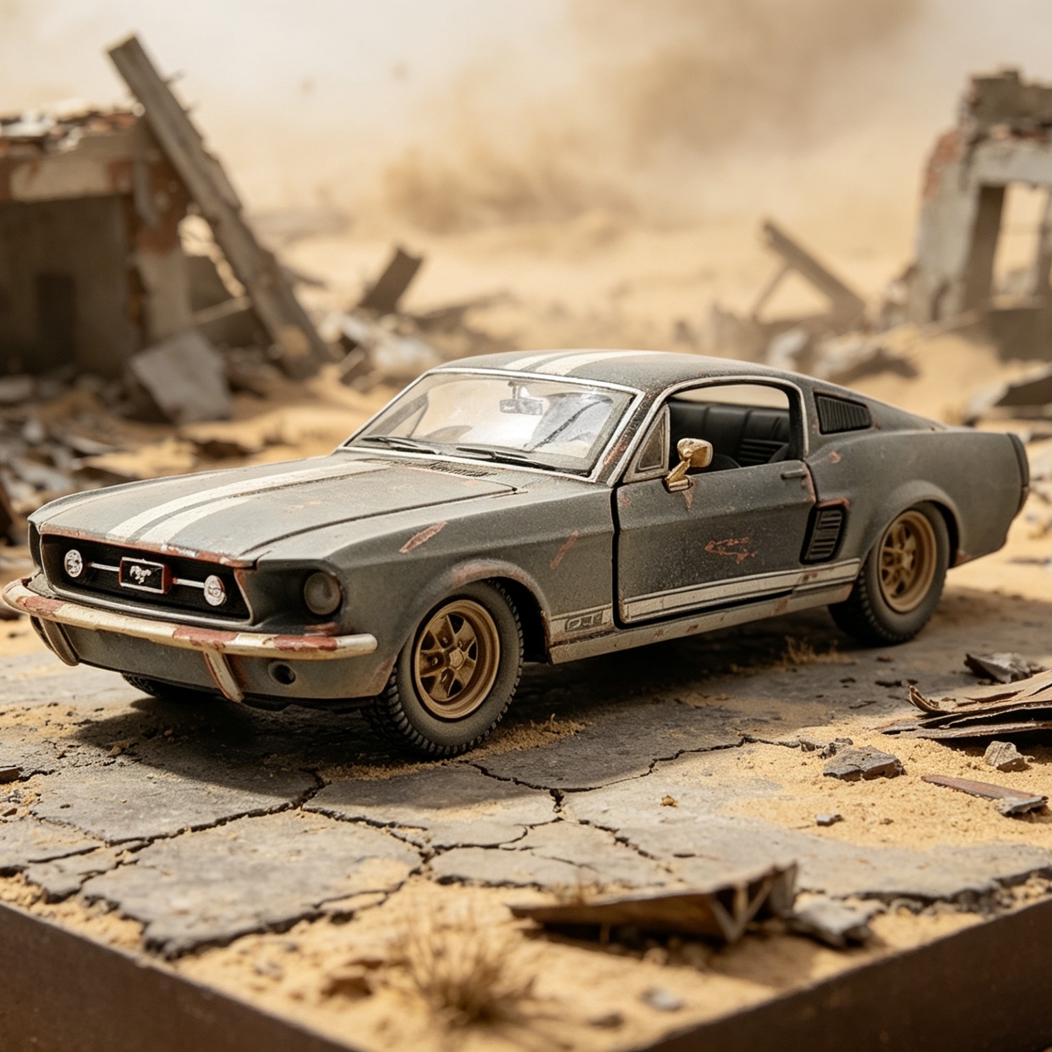 美驰图1/24仿真合金车1967福特野马GT500 极速60秒电影模型收藏