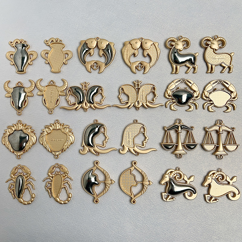 手工diy挂件十二星座宋锦贴布艺空托车挂饰底胎手作材料吊坠配件,饰品/流行首饰/时尚饰品新,其他DIY饰品配件,淘宝优惠券,粉丝福利购,淘宝优惠卷