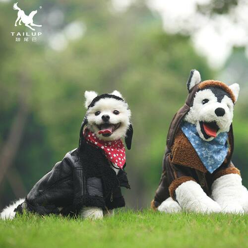 翘尾巴/TAILUP朋克皮衣卫衣狗狗 四脚加厚棉衣宠物用品小中大型犬