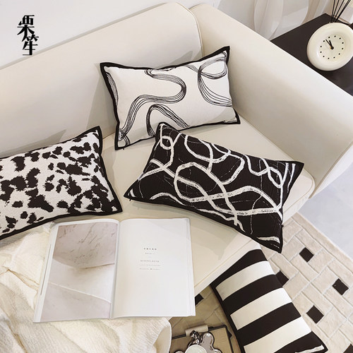 栗笙黑色客厅车载腰枕办公室腰靠