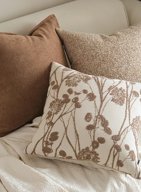 奶油中古风复古美拉德颗粒感肌理抱枕客厅沙发座椅靠枕飘窗靠枕