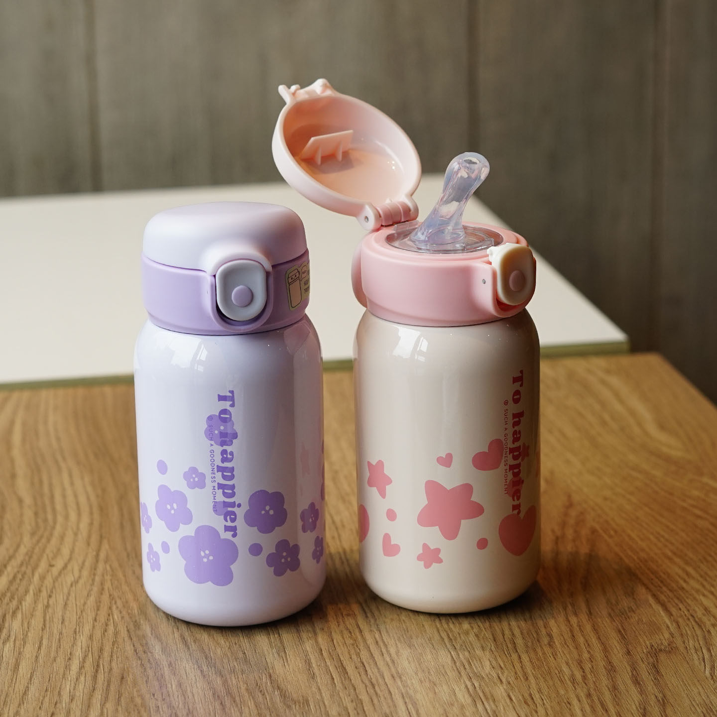 带重力球儿童吸管保温杯316不锈钢迷你便携孕产妇杯少女网红森系