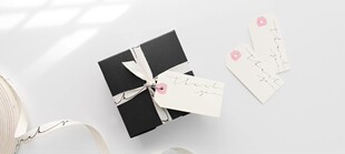 100枚 现代简约风格英文THANKYOU吊牌挂件商务礼盒甜品盒花束包装