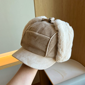 雷锋帽子男韩版 保暖户外防寒帽毛绒加厚东北骑车灯芯绒护耳帽女