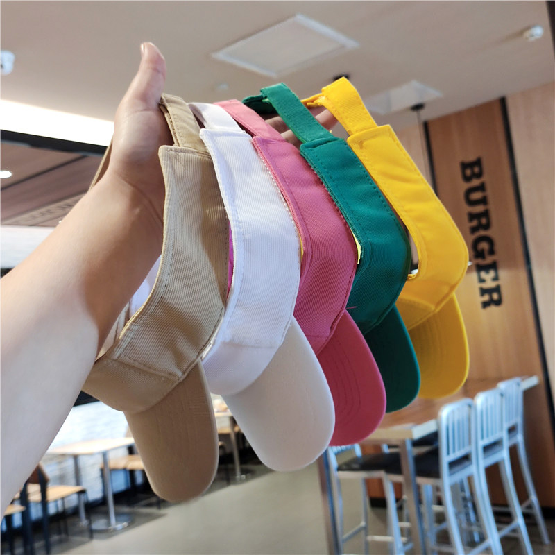 运动纯色鸭舌帽女网球帽空顶帽