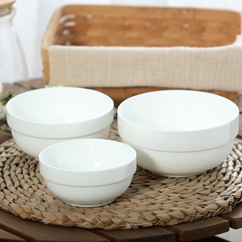 釉下彩无铅骨瓷家用饭碗可微波