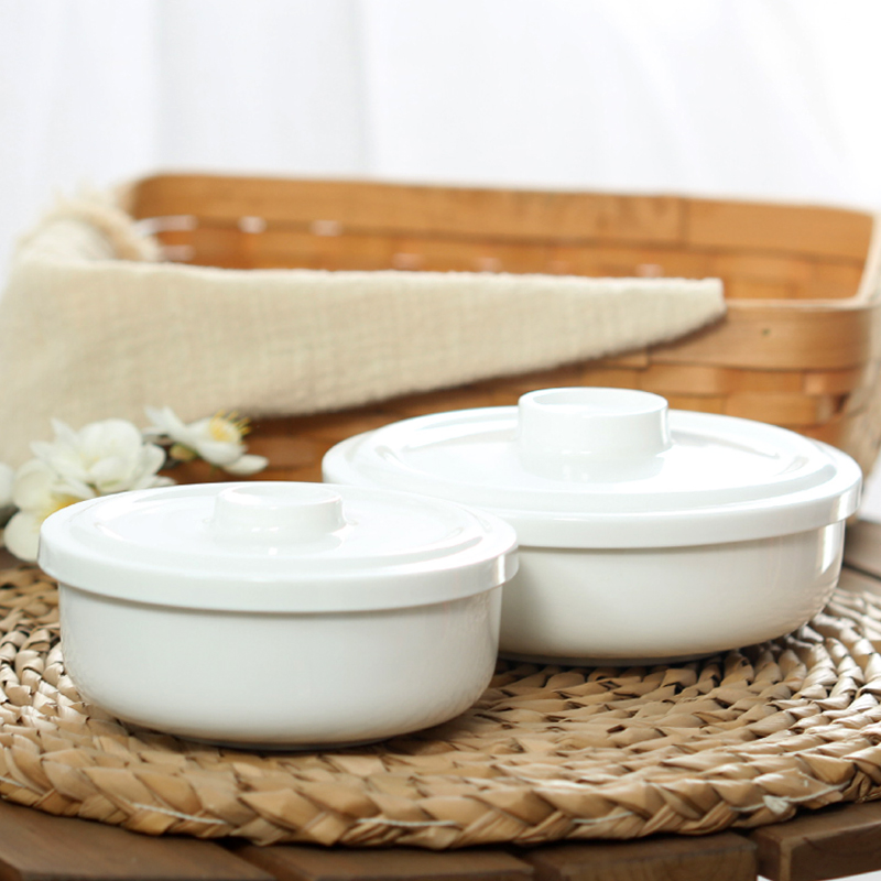 骨瓷釉下彩微波蒸蛋带盖隔水炖