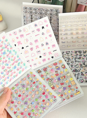 韩系高颜值ins贴纸本pet切膜贴纸迷你deco小鼻diy可爱手帐拼贴