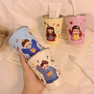 原创304不锈钢漱口杯2025新款 一家三口情侣刷牙杯子儿童洗漱杯