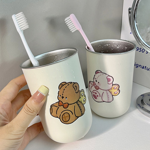 儿童可爱小熊牙刷杯漱口杯情侣