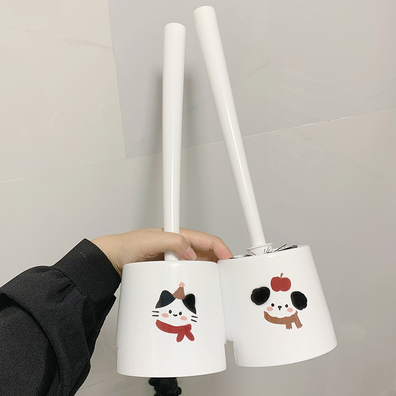 创意可爱围巾小猫马桶刷卫生间宿舍长柄套装厕所死角家用清洁刷子