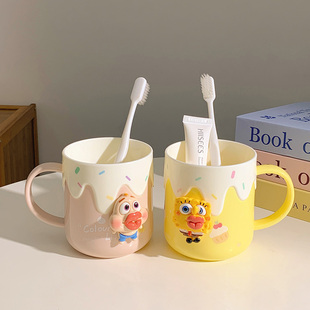 儿童牙刷杯大海 绵宝宝洗漱杯男孩女孩刷牙杯子宝宝漱口杯海宝宝
