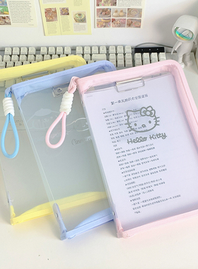 多功能KT猫糖果色高颜值文件袋手提包大容量A4拉链试卷课本收纳袋