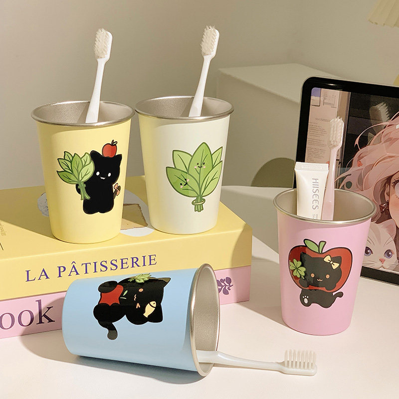 可爱卡通304不锈钢牙杯牙刷宿舍家用杯子儿童洗漱杯情侣漱口杯,家庭/个人清洁工具,洗漱杯,淘宝优惠券,粉丝福利购,淘宝优惠卷