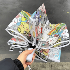 吉伊卡哇雨伞透明日系可爱卡通学生折叠女儿童全自动chiikawa雨伞