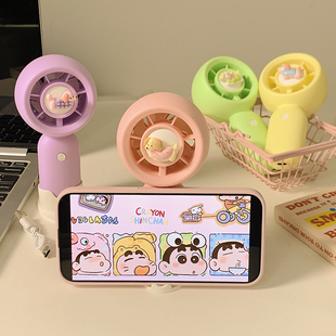 迷你手持小风扇学生可爱腊肠狗随身便携式小型usb充电静音电风扇