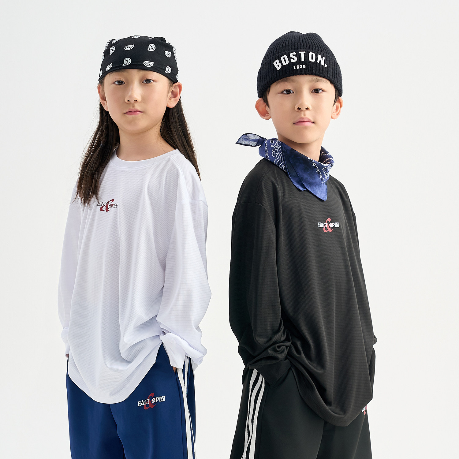 FUJAM儿童潮牌童装简约印花长袖T恤轻量速干跳舞滑板运动跑步上衣,童装/婴儿装/亲子装,T恤,淘宝优惠券,粉丝福利购,淘宝优惠卷