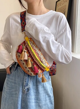 云南民族风斜挎包出门便携包女士复古丽江西双版纳旅游手机零钱包