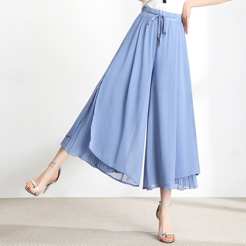 洋气减龄显瘦气质雪纺连衣裙女装夏装法式裤裙子质感高级感阔腿裤