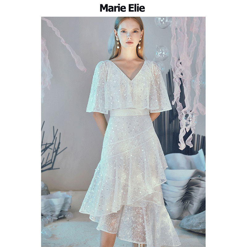 Marie Elie春夏新款 姬倪栀飘连衣裙EAA23M07820