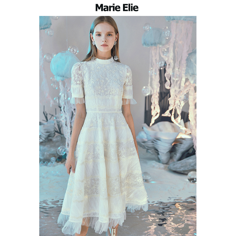 Marie Elie春夏新款 茵缪绣花连衣裙EAA23M00922