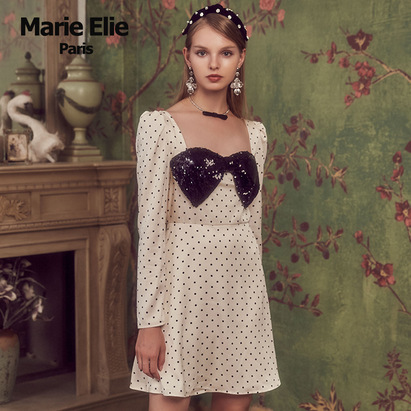 Marie Elie秋冬新款 栀雅馨妍连衣裙EAA32M07349